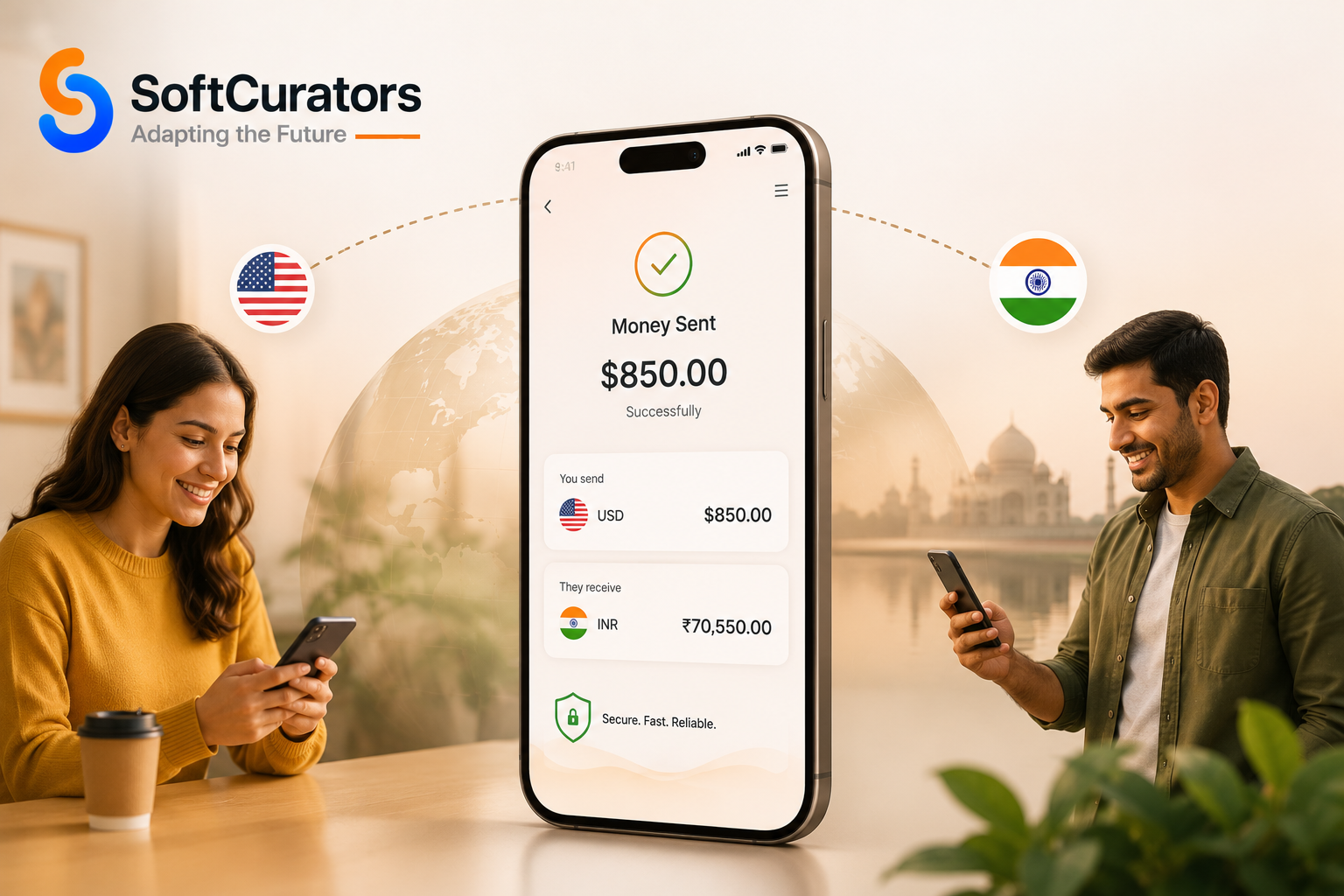 How to build a money transfer app complete guide by Softcurators fintech development team