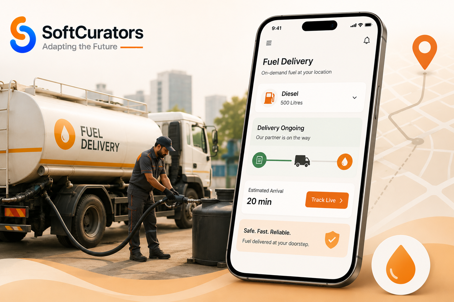 How to develop a fuel delivery mobile app in 2026 complete guide by Softcurators
