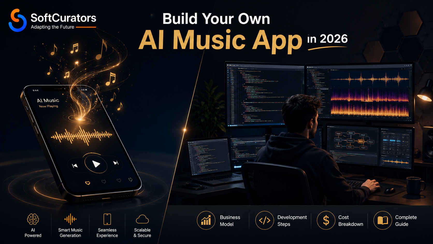AI music generation app development like Suno AI complete guide for 2026 by Softcurators