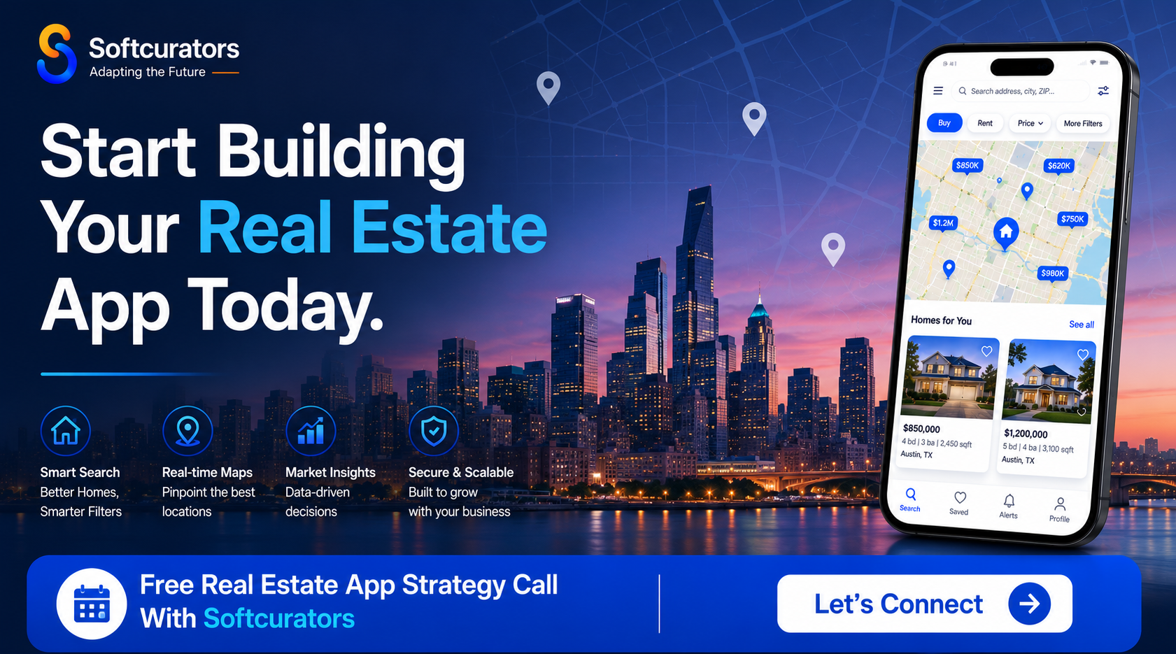Softcurators real estate app development start today PropTech