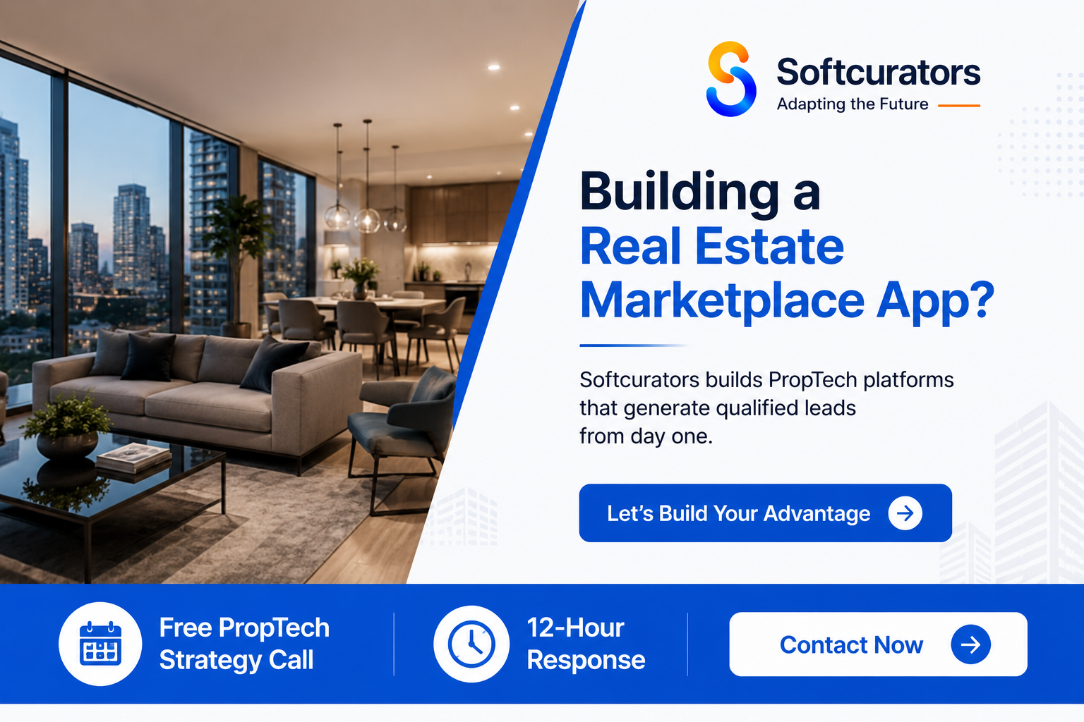 Softcurators real estate marketplace app development build PropTech platform today