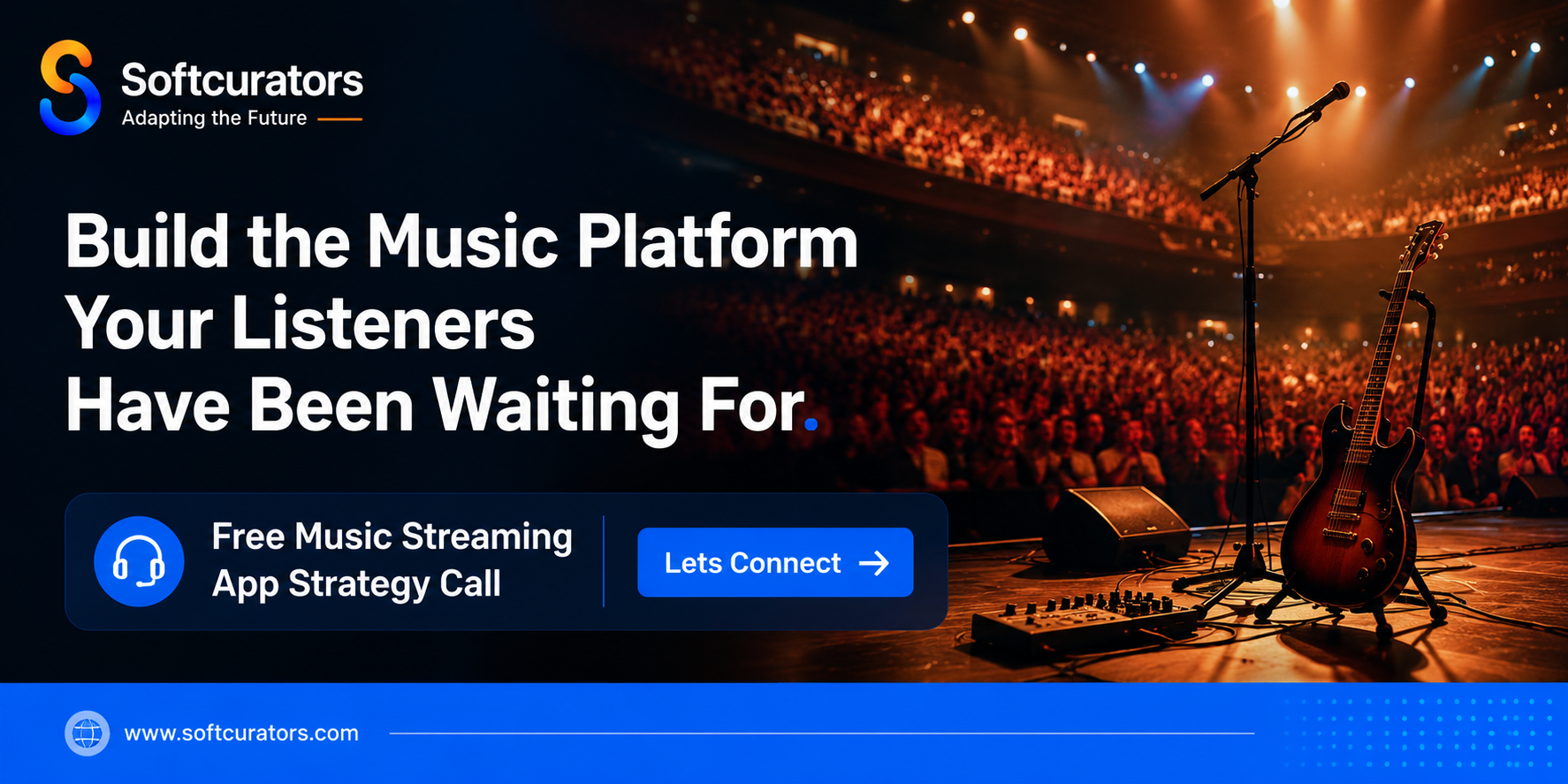 Softcurators build music streaming app platform development free consultation today
