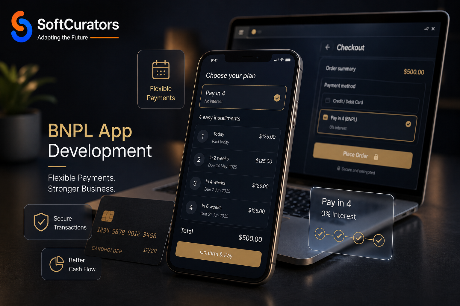 Cost to develop a BNPL app in guide by Softcurators