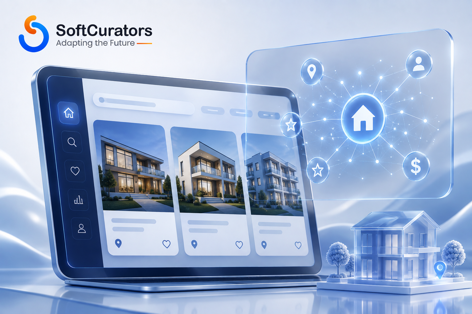Illustration of an AI-powered property recommendation interface
