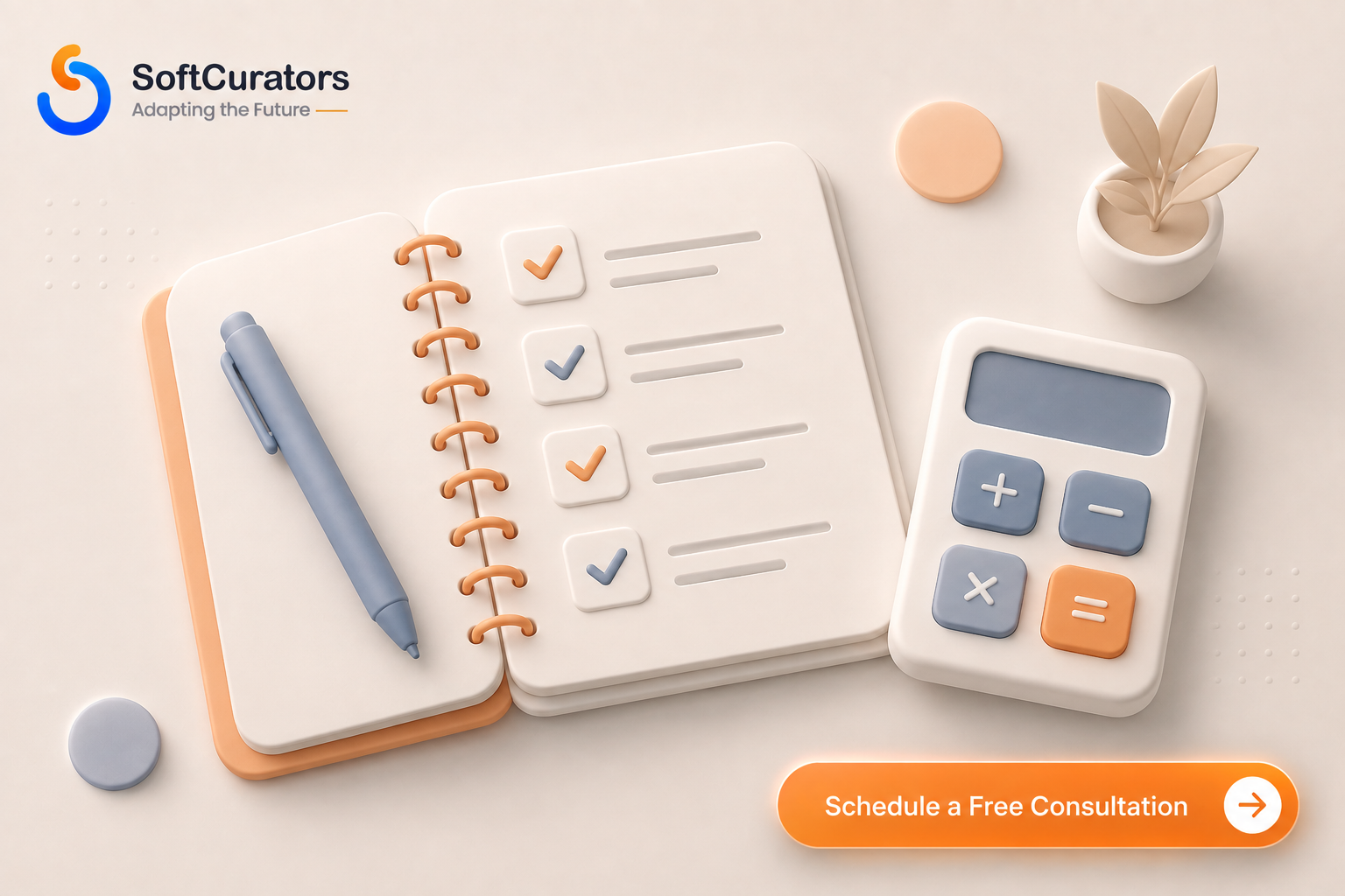 Illustration representing a checklist approach to estimating mobile app development cost