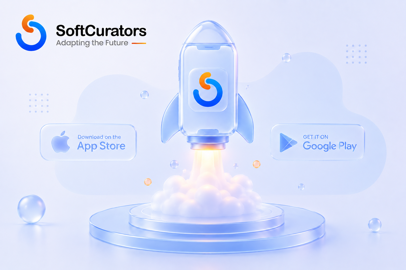 Illustration representing an app store launch and go-to-market phase