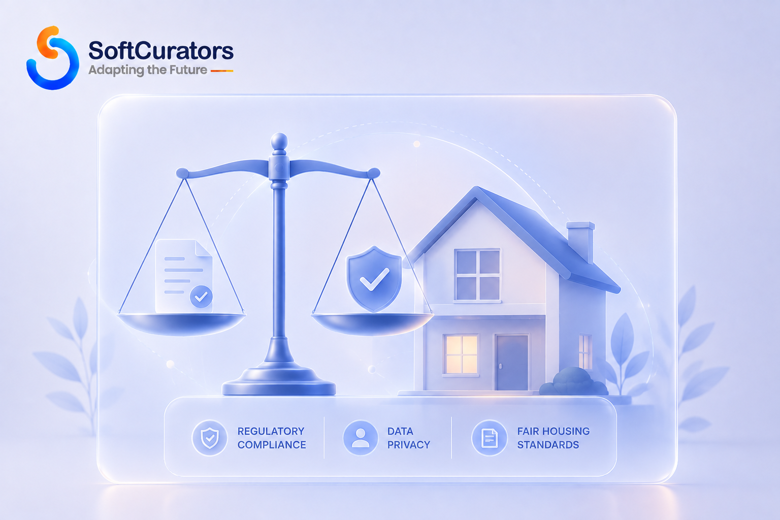 Illustration representing fair housing compliance considerations for AI in real estate