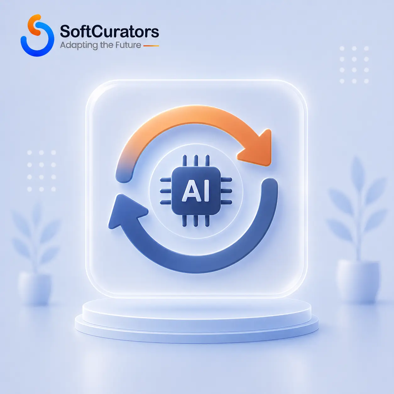 "Illustration representing the ongoing maintenance cycle required for AI features