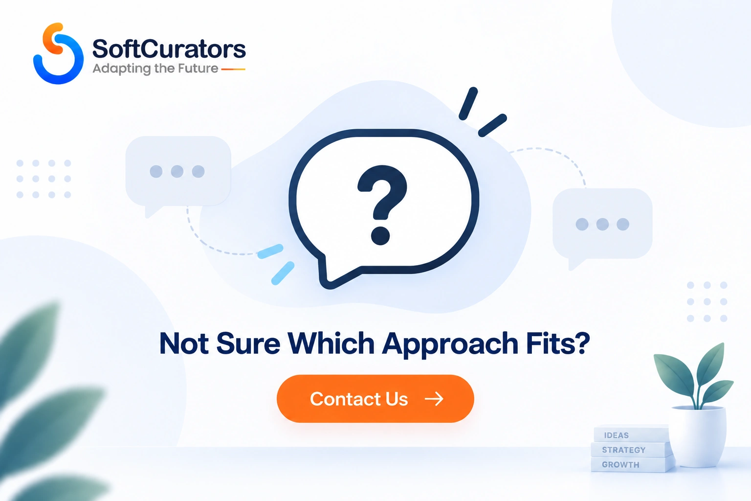 Icon representing a contact prompt for AI chatbot approach questions