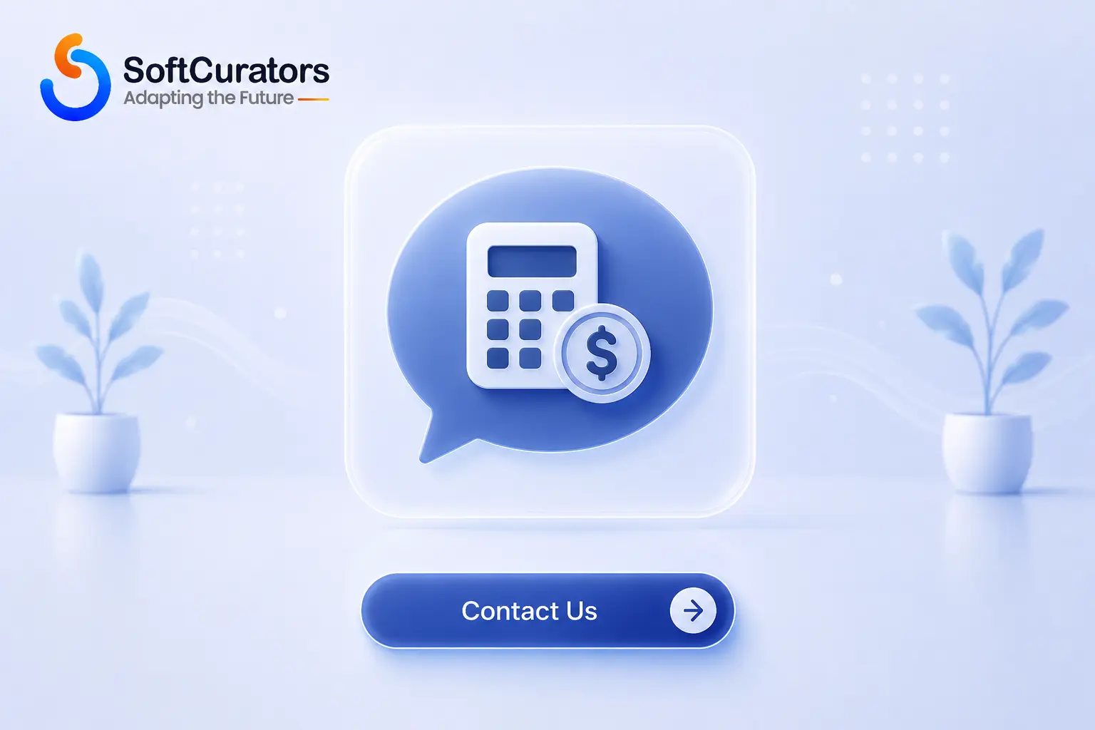 Icon representing a contact prompt for AI integration cost question