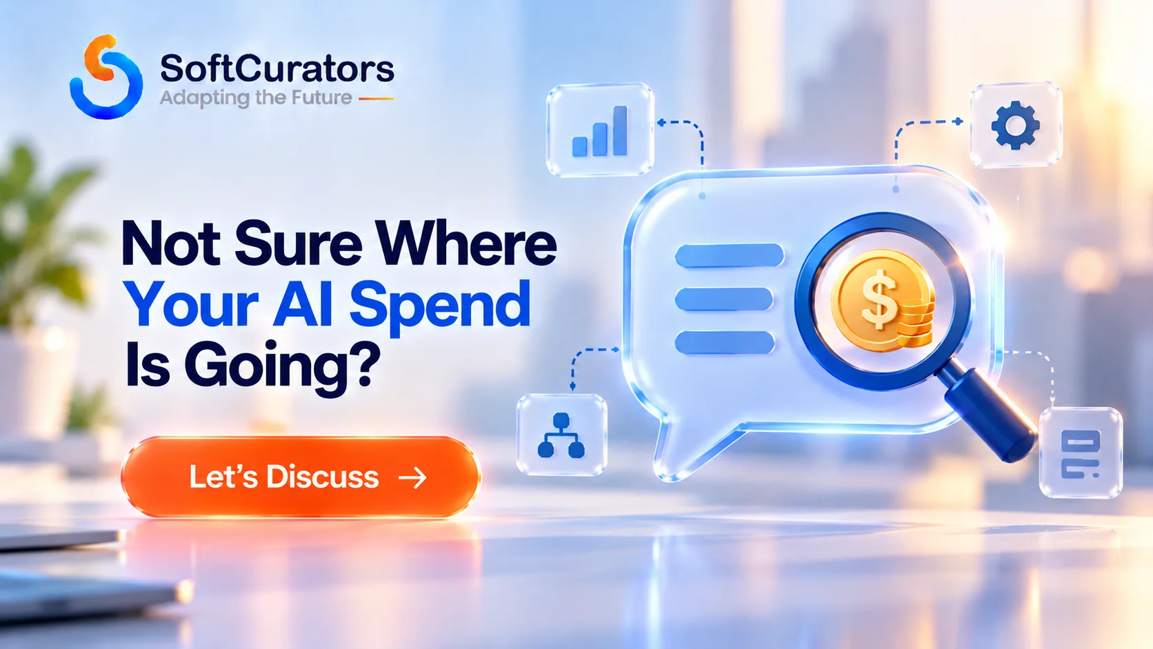 Icon representing a contact prompt for questions about AI feature cost and latency